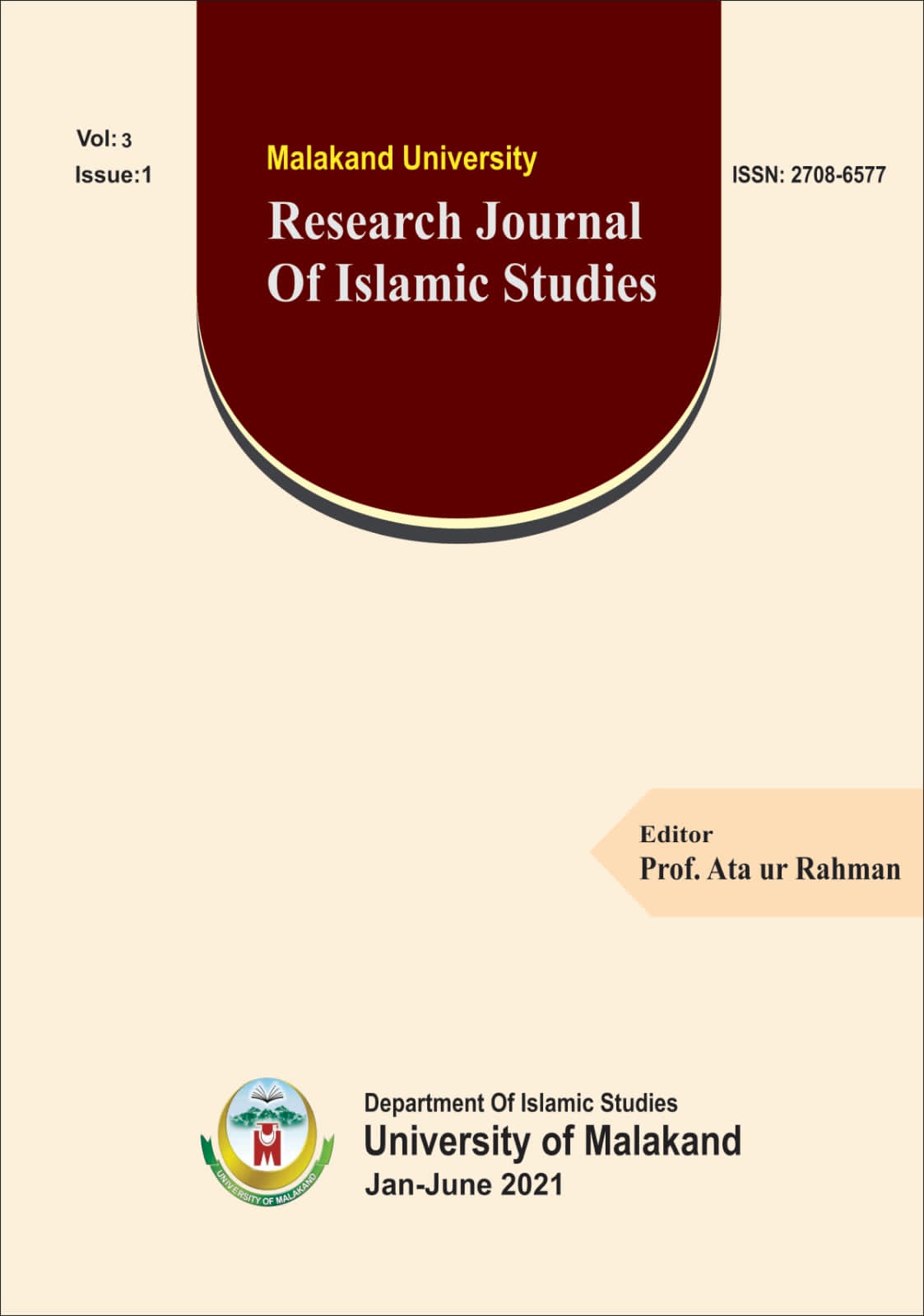 					View Vol. 3 No. 1 (2021): Malakand University Research Journal of Islamic Studies (MURJIS)
				